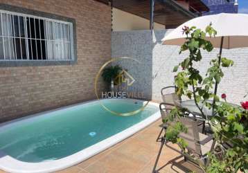 Casa térrea, 2 dormitórios (1 suíte), 2 vagas, piscina, zona sul - sjc.