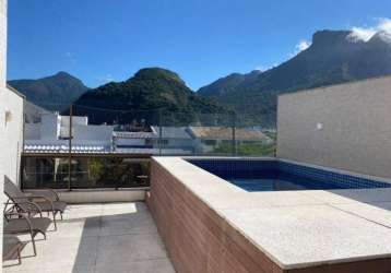 Apartamento cobertura na barra da tijuca, 4 quartos, 3 suítes, 280 m² jardim oceânico