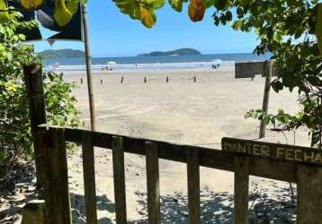 Ubatuba - praia de ubatumirim, terreno frente mar, pé na areia, oportunidade