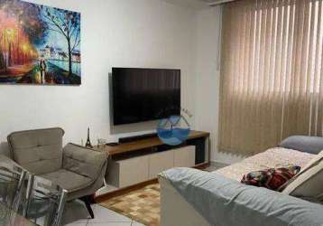 Apartamento com 1 dormitório à venda, 55 m² por r$ 276.000,00 - macuco - santos/sp