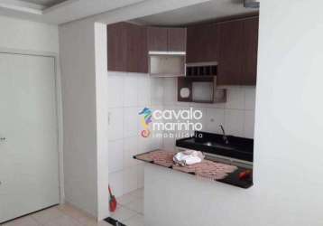 Apartamento com 2 dormitórios à venda, 48 m² por r$ 170.000 - parque dos lagos - ribeirão preto/sp