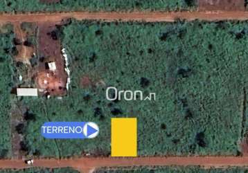 Terreno à venda, 360 m² por r$ 50.000,00 - garavelo sul - hidrolândia/go