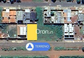 Terreno à venda, 301 m² por r$ 120.000,00 - residencial orlando morais - goiânia/go