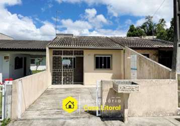 Casa para venda em pontal do paraná, santa terezinha, 2 dormitórios, 2 banheiros, 2 vagas