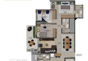 Apartamento para venda em florianópolis, itacorubi, 3 dormitórios, 1 suíte, 3 banheiros, 2 vagas