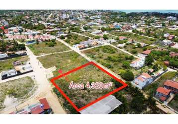 Terreno à venda, nascente e vista mar com 4320 m² por r$ 550.000 - praia de carapibus