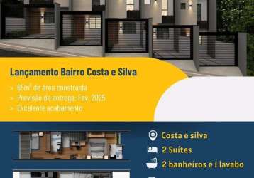 Casa com 2 dormitórios à venda, 65 m² por r$ 365.000,00 - costa e silva - joinville/sc