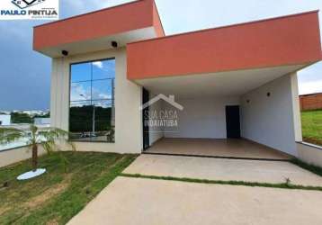 Linda casa com 3 suítes e móveis planejados no park gran reserve - indaiatuba