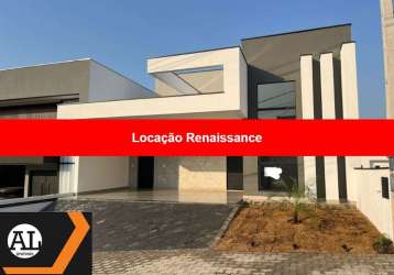 Ótima casa para locação e venda no condomínio renaissance em sorocaba com 198 m2 de área ac com 3 suítes, armários modulados, piscina, escritório.