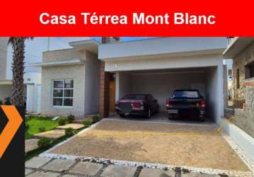 Casa térrea à venda no condomínio mont blanc em sorocaba, com 3 quartos sendo uma suíte com closet, 180 m2 de área construída