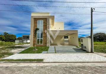 Casa em condomínio para venda em aquiraz, jacundá, 3 dormitórios, 2 suítes, 3 banheiros, 4 vagas