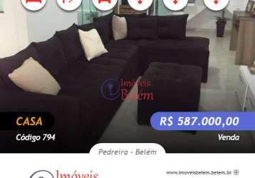 Imóveis belem vende casa com 4 suites na pedreira