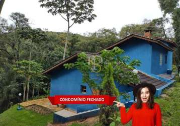 Casa de campo à venda em condomínio fechado com amplo lazer - mairiporã/sp.