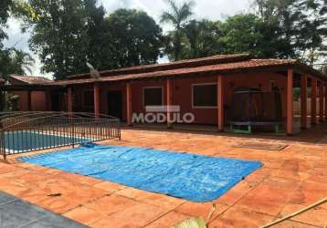 Chácara à venda, 3 quartos, 1 suíte, 10 vagas, fazenda da lage - uberlândia/mg