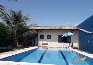 Casa com 3 dormitórios + edicula e piscina - porto novo - caraguatatuba/sp