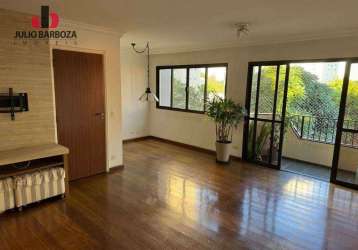 Apartamento em moema pássaros, 129m², 3 dormitórios, suíte, 2 vagas de garagem