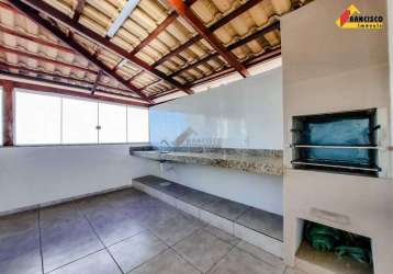 Apartamento cobertura para aluguel, 3 quartos, 1 suíte, 2 vagas, planalto - divinópolis/mg