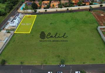 Terreno à venda, 834,00m² por r$ 793.000,00 - condomínio  royal park, ribeirão preto/sp