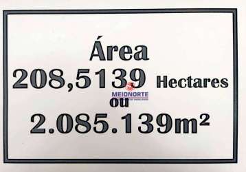 Terreno à venda, 2085139 m² por r$ 250.216.680,00 - itaqui - são luís/ma