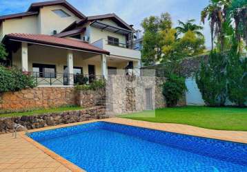 Casa para venda alto padrão com 4 quartos sendo 2 suítes, 1 térrea,  no condomínio arboreto dos jequitibás (sousas) - campinas/sp