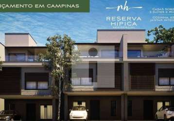 Casa na hípica com 3 suítes à venda, 180 m² por r$ 1.585.700 - jardim das palmeiras - campinas/sp