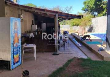 Chacara à venda, 3 quartos, morada nova - uberlândia/mg - rotina imobiliária