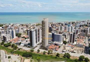 Apartamento com varanda / sacada gourmet em frente ao parque linear parahyba i a 520m da praia do bessa - ap0885