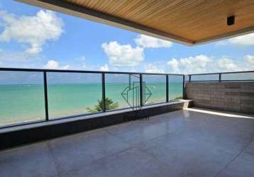 Excelente apartamento pé na areia e vista para o mar da praia de cabedelo - ap0962