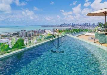 Apartamentos com varanda / sacada a aproximadamente 430m da praia do bessa - ap2243