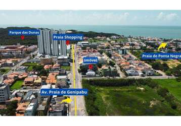 Vendo casa com terreno de 560 m² em ponta negra na rua lateral ao praia shopping