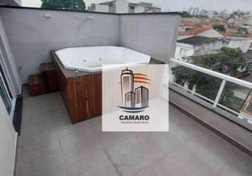 Cobertura com 3 dormitórios à venda, 100 m² por r$ 690.000,00 - vila scapelli - santo andré/sp