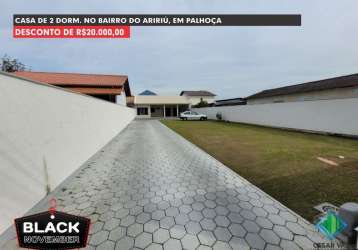 Casa com 2 quartos à venda na rua carlos steinmetz, 293, barra do aririú, palhoça, 144 m2 por r$ 499.000