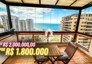 Cobertura com 2 quartos à venda, 138 m² por r$ 1.800.000 - barra da tijuca - rio de janeiro/rj