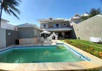 Casa com 4 quartos e com piscina à venda, 425 m² por r$ 3.400.000 - barra da tijuca - rio de janeiro/rj