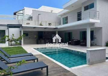 Casa com 4 dormitórios à venda, 420 m² por r$ 4.500.000,00 - barra da tijuca - rio de janeiro/rj