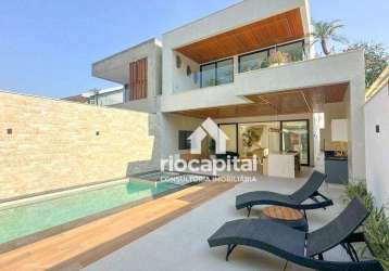 Casa com 4 quartos à venda, 420 m² por r$ 4.500.000 - barra da tijuca - rio de janeiro/rj