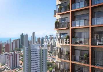 Flat com 1 dormitório à venda, 22 m² por r$ 200.000 - miramar - joão pessoa/pb