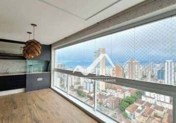 Apartamento com 3 suítes em andar alto com vista mar à venda, 155 m² por r$ 2.150.000 - embaré - santos/sp