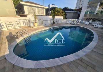 Cobertura duplex com 4 quartos, churrasqueira e piscina no condomínio à venda, 222 m² por r$ 1.550.000 - ponta da praia - santos/sp