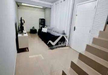 Sobrado à venda, 90 m² por r$ 380.000,00 - caneleira - santos/sp