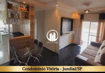 Apartamento com 2 dormitórios - condomínio vitória - jundiaí/sp