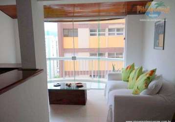 Flat com 1 dormitório à venda, 68 m² por r$ 425.000,00 - pitangueiras - guarujá/sp