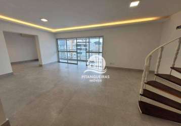 Cobertura com 3 dormitórios à venda, 420 m²  - pitangueiras - guarujá/sp