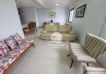 Flat com 3 dormitórios à venda, 112 m² por r$ 720.000,00 - pitangueiras - guarujá/sp