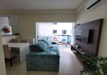 Flat com 2 dormitórios à venda, 65 m²- pitangueiras - guarujá/sp