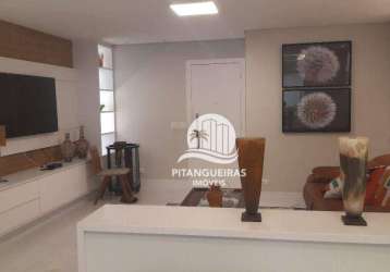 Flat com 3 dormitórios à venda, 120 m² - pitangueiras - guarujá/sp