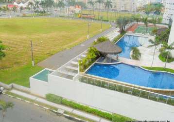 Cobertura com piscina e churrasqueira - 300 metros da praia - 01 vaga de garagem.