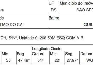 Oportunidade única em sao sebastiao do cai - rs | tipo: terreno | negociação: venda direta online  | situação: imóvel