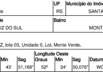 Oportunidade única em santa cruz do sul - rs | tipo: terreno | negociação: leilão  | situação: imóvel