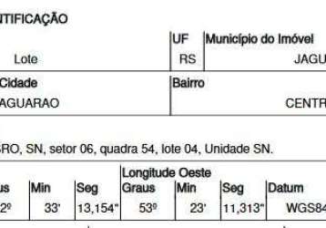 Oportunidade única em jaguarao - rs | tipo: terreno | negociação: leilão  | situação: imóvel